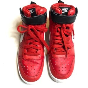 Nike court Borough mid 2 red and white sneakers